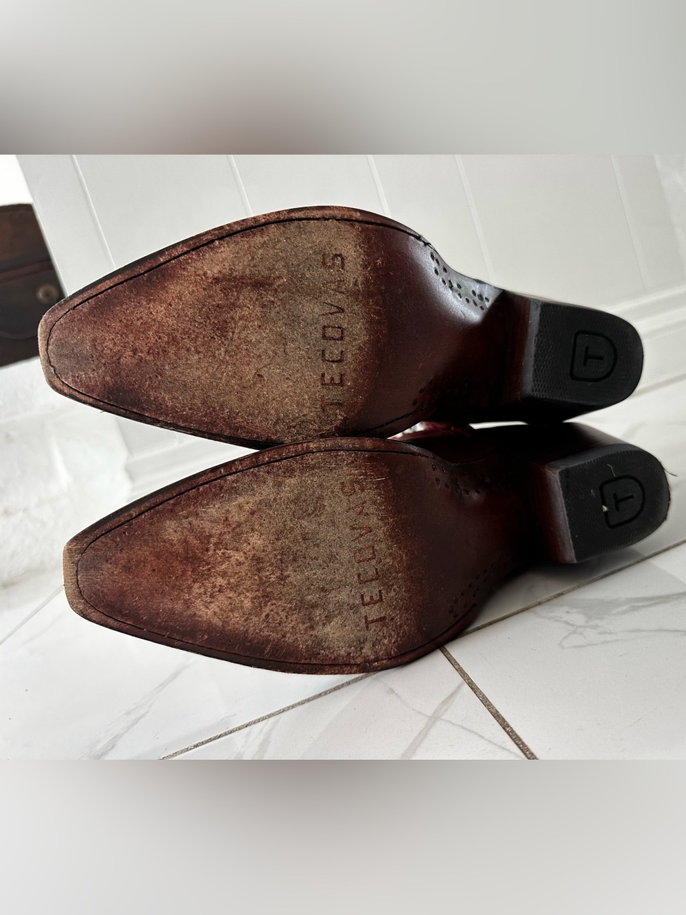 Tecovas The Daisy Scarlet (Red) Ankle Boots - Picture 10 of 10